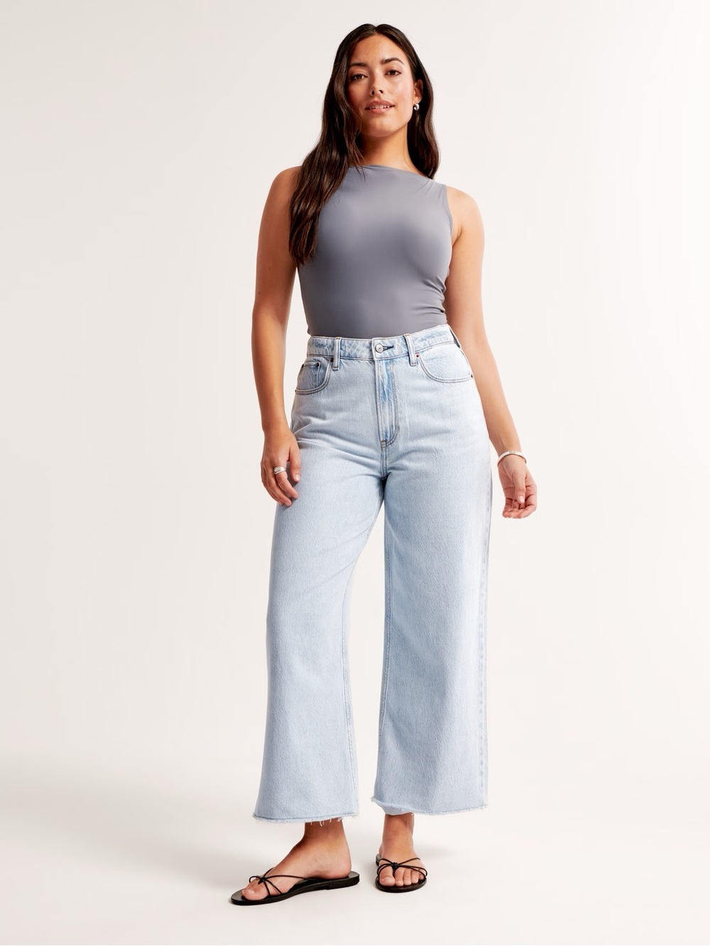 Abercrombie & Fitch Light Wash Wide Leg Jeans